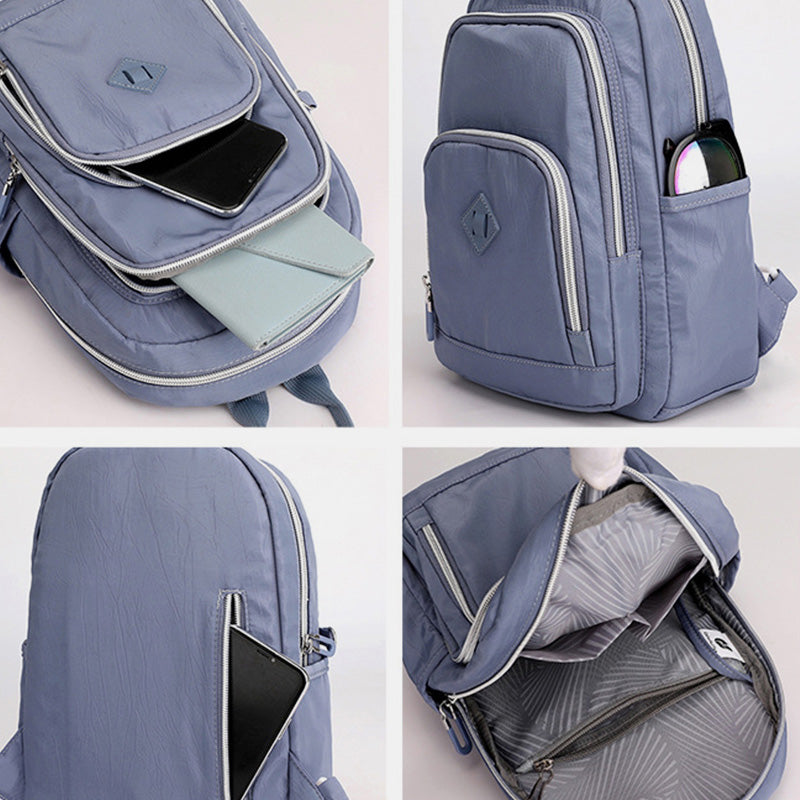 3-Wege-Verwendung Funktioneller Sling Bag-Rucksack für Frauen Leichter wasserdichter