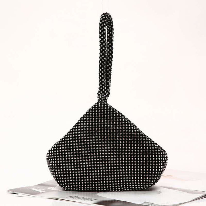 Strass-Abendtaschen, Clutch, glitzernde Gitter-Dreiecksgeldbörsen für Frauen und Mädchen