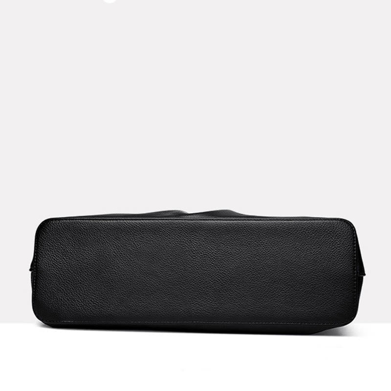 Große Umhängetasche aus echtem Leder mit plissiertem Design für Damen