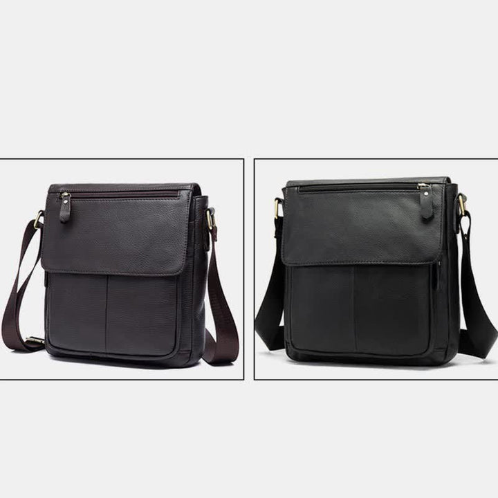 Herren Umhängetasche Echtes Leder Kleine Messenger Bag Crossbody Bag