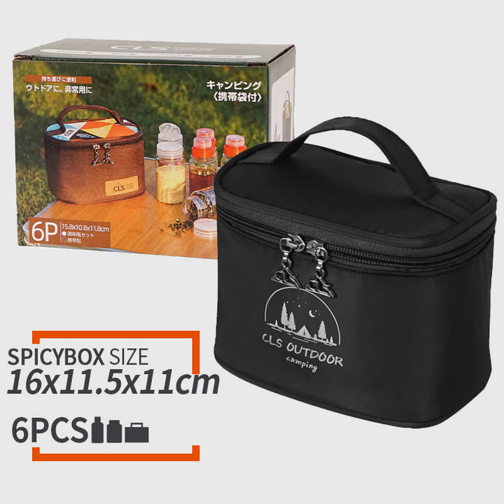 Aufbewahrungstasche für Outdoor-Camping-Grill-Mini-Gewürzflaschen-Set