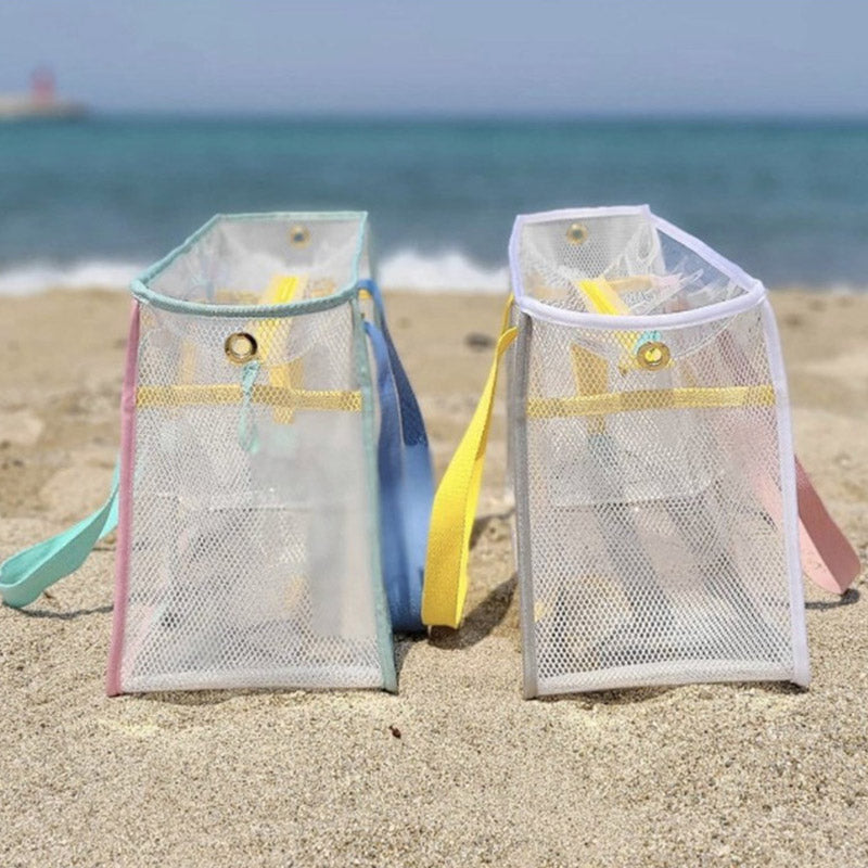 Große wasserdichte, transparente Strandtasche aus PVC mit großem Fassungsvermögen, Tragetasche und Schultergurt