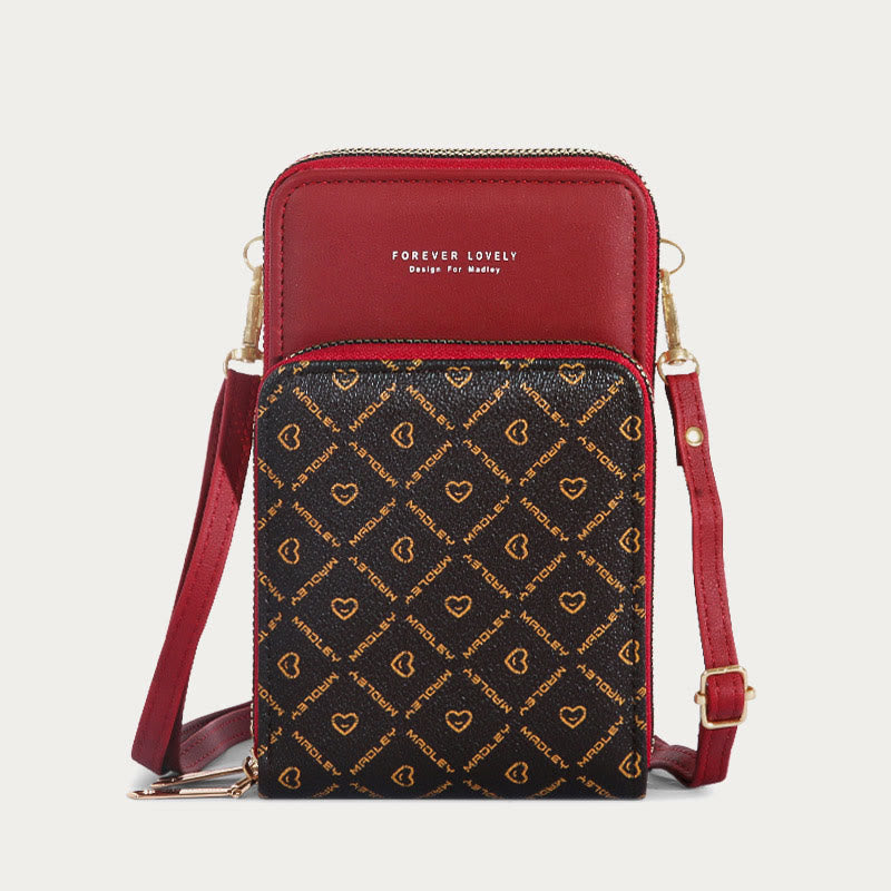 Handytasche für Damen, mehrere Farben, berührbarer täglicher Lederclip