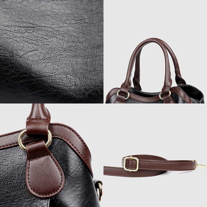 Tragetasche mit drei Fächern für Damen, große Hobo-Handtasche, Umhängetasche
