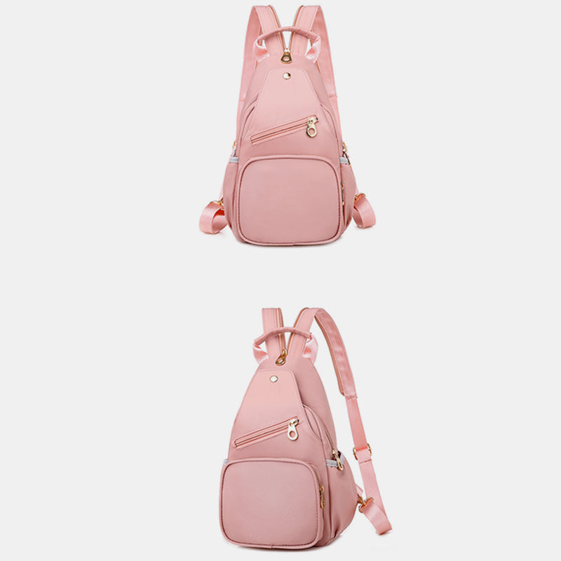 Umwandelbare Schultertasche für Damen, leicht, lässig, Mini-Rucksack, Brusttasche