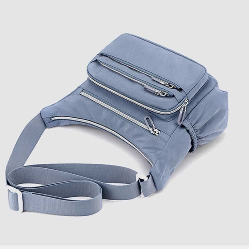 Leichte Nylon-Geldbörse mit mehreren Taschen für Damen, multifunktionale Umhängetasche