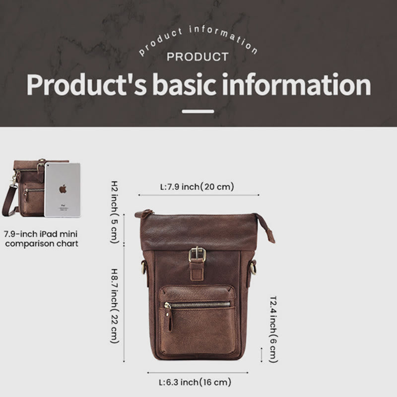 Gürteltasche für Herren, multifunktionale Gürteltasche aus Leder für Outdoor-Sportbekleidung