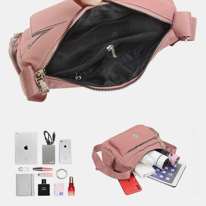 Umhängetasche mit mehreren Taschen für Damen, leicht, geräumig, Schultertasche