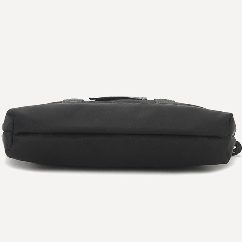 Kleine schwarze Retro-Umhängetasche für Unisex mit Henkel oben