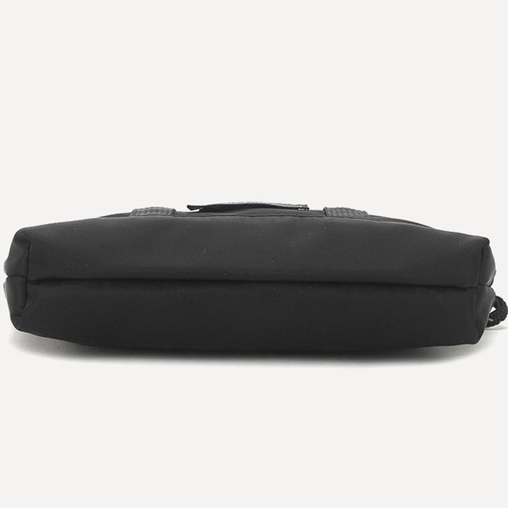 Kleine schwarze Retro-Umhängetasche für Unisex mit Henkel oben
