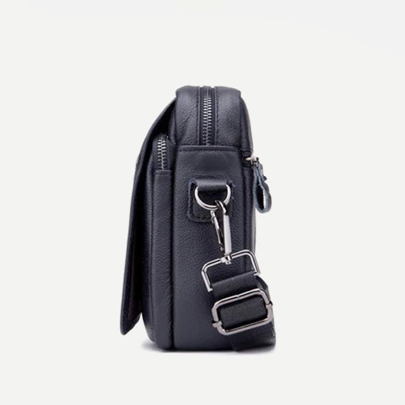 Umhängetasche aus echtem Leder für Herren, Messenger Bag, Schultertasche