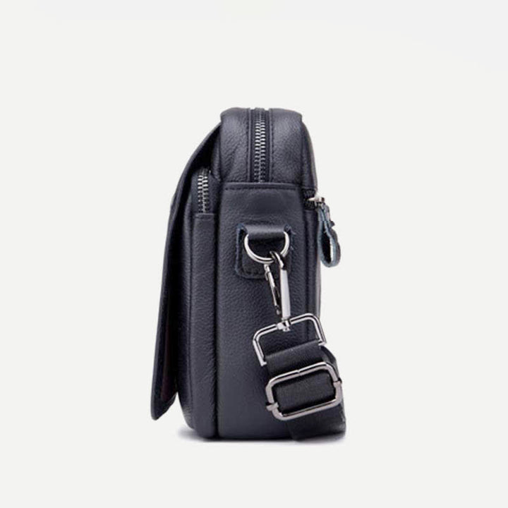 Umhängetasche aus echtem Leder für Herren, Messenger Bag, Schultertasche