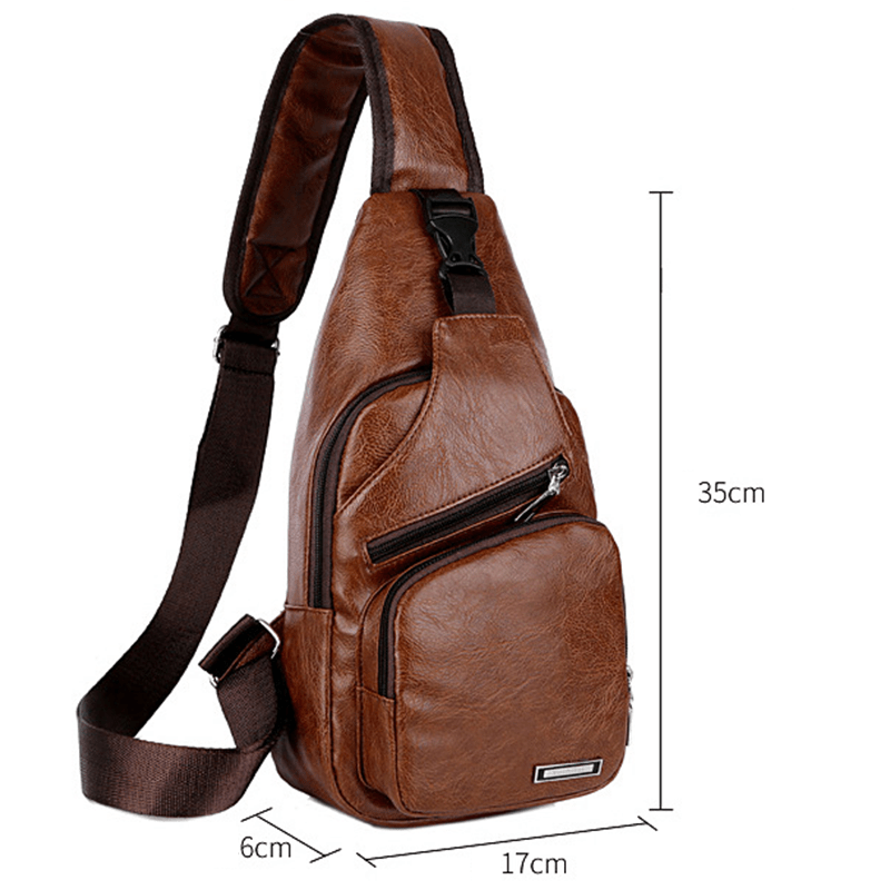 Wasserdichte Schultertasche mit USB-Ladefunktion 