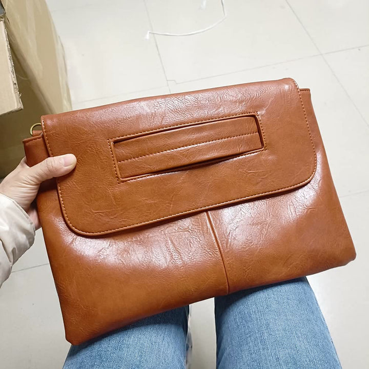 Umhängetasche aus veganem Leder für Damen, modische Handtasche mit Umhängegurt