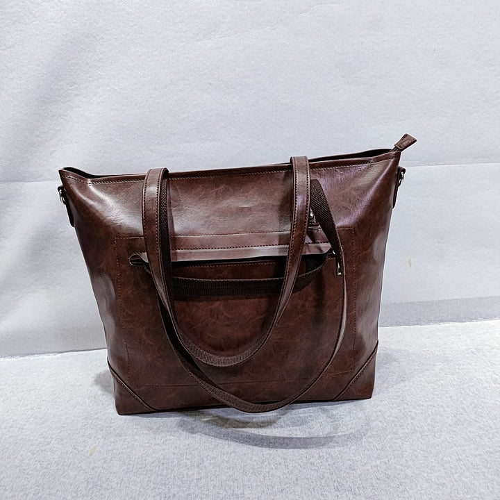 Retro Damen Umhängetasche aus weichem veganem Leder, Umhängetasche für Reisen - image 5
