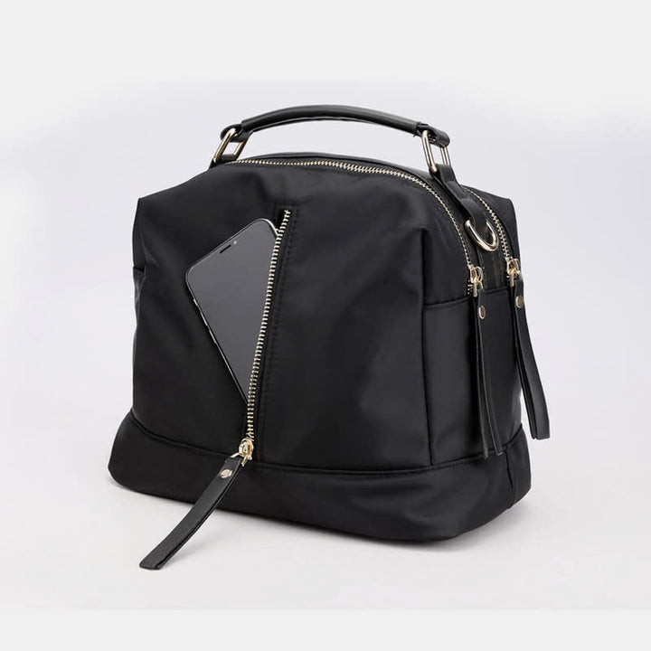 Kleine Umhängetasche mit Doppelreißverschluss, Handtasche für Damen, leichte Geldbörse