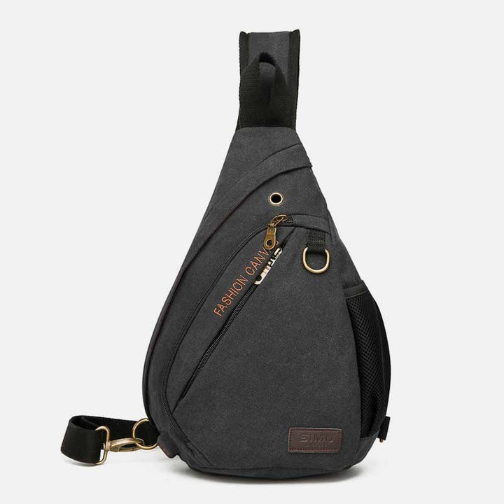 Canvas Brusttasche Herren Minimalistische Reise Große Schultertasche