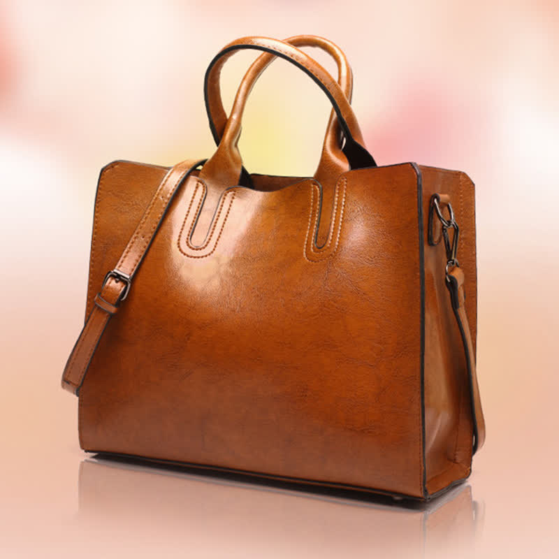 Business-Tragetasche für Damen, Arbeitstasche, lässige Lederhandtasche