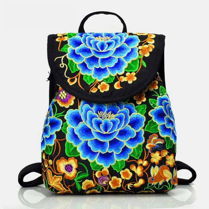 Reiserucksack mit ethnischer Vintage-Stickerei