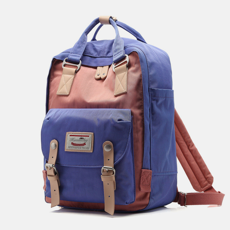 Großer Vintage-Reiserucksack mit mehreren Taschen im College-Stil