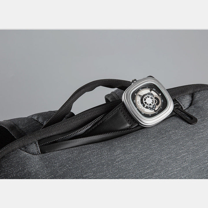 Zusammenklappbarer, wasserdichter, stahlsicherer Reiserucksack mit USB-Ladeanschluss