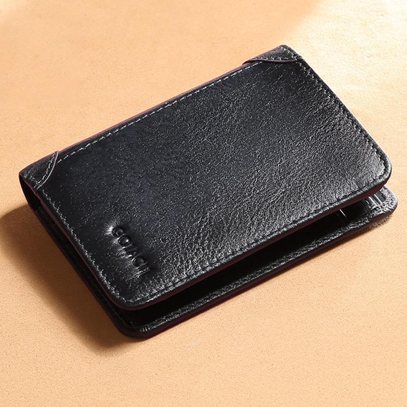 RFID-Multi-Karten-Geldbörse aus echtem Leder