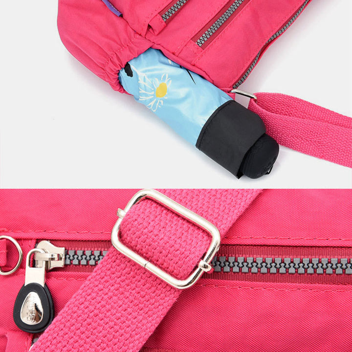 Umhängetasche für Damen, urban, lässig, zum Einkaufen, Nylontuch, Muttertasche