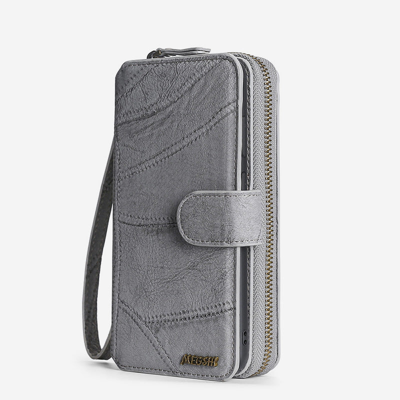 Brieftaschenhülle für die iPhone 15-Serie, magnetisch, abnehmbare Geldbörse