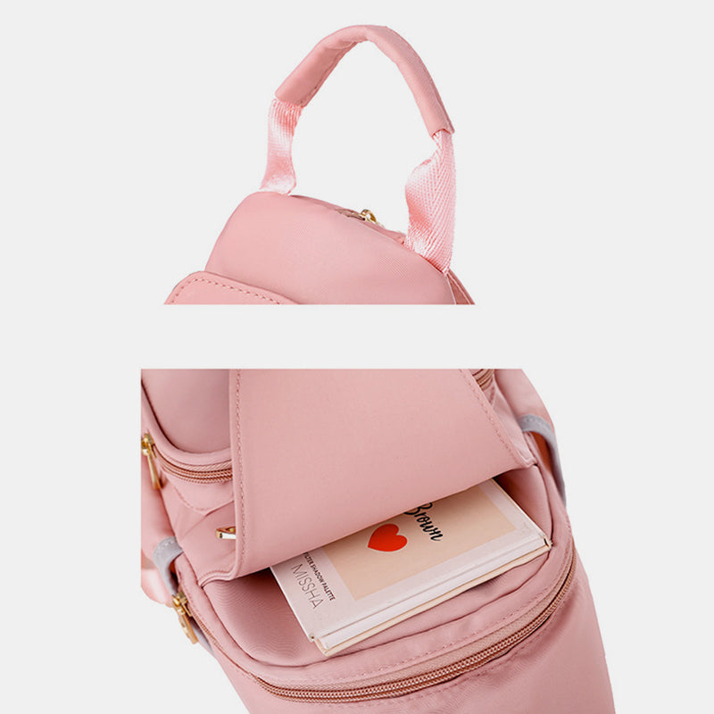Umwandelbare Schultertasche für Damen, leicht, lässig, Mini-Rucksack, Brusttasche