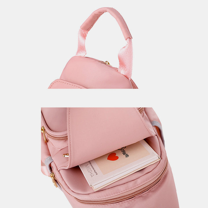 Umwandelbare Schultertasche für Damen, leicht, lässig, Mini-Rucksack, Brusttasche