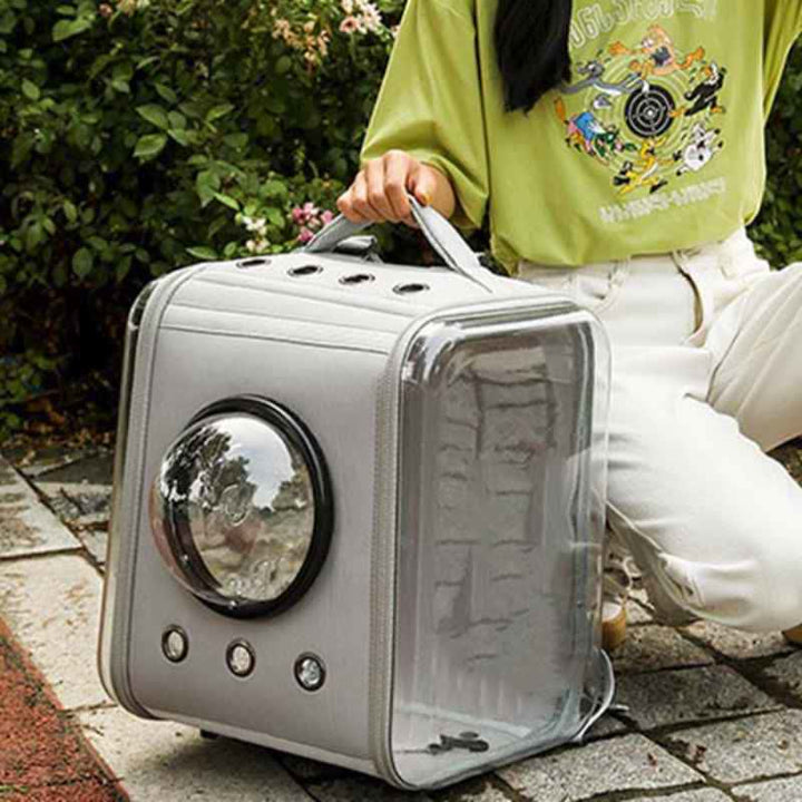 Haustier-Träger-Rucksack, faltbar, mit Blase, Katzen, Welpen, Träger, transparente Raumkapsel