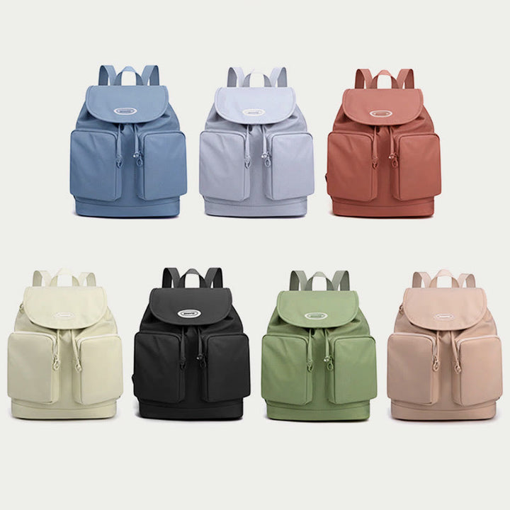 Rucksack für Frauen Einfacher Kordelzugverschluss Wasserdichte Reisetasche aus Nylon