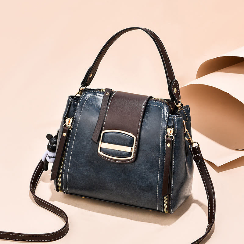 Top-Griff-Tasche für Damen, täglicher Einkaufsbeutel, Umhängetasche aus Leder