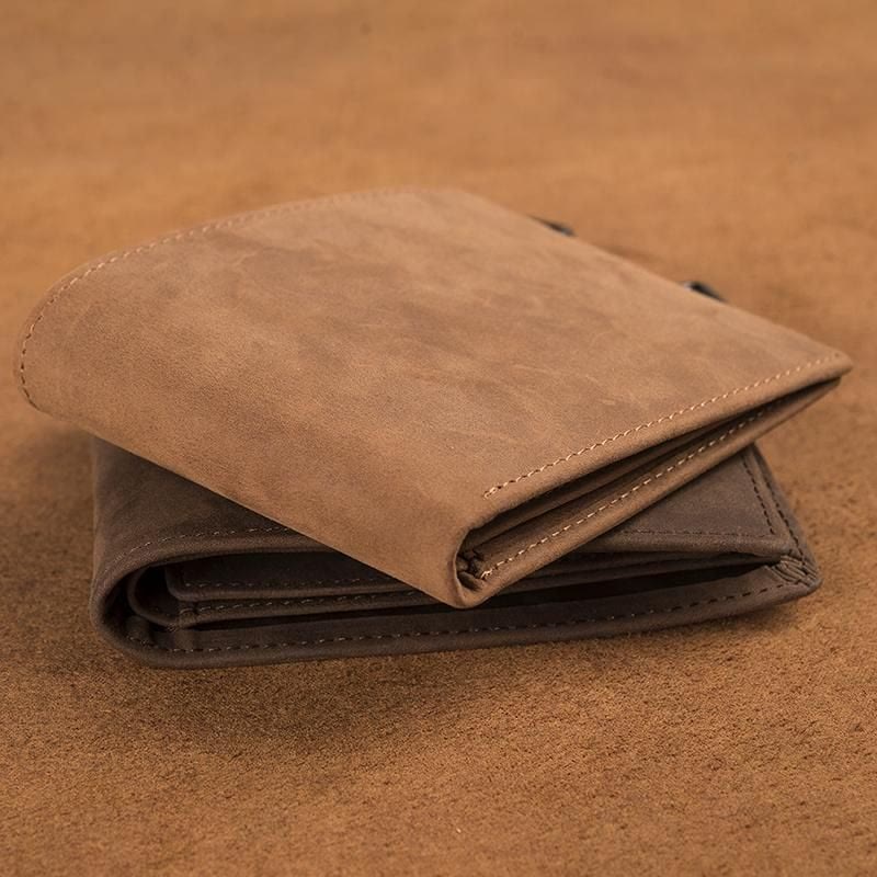 Dünne Brieftasche für die Familie, mit Laser-Inschrift, Leder, Geldbörse, Geschenk