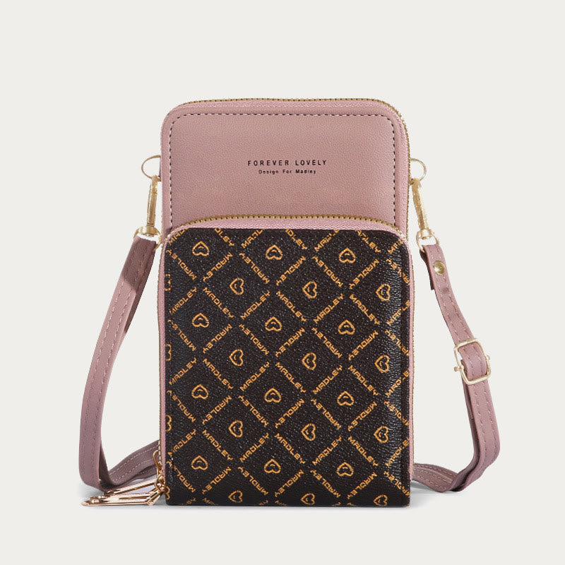 Handytasche für Damen, mehrere Farben, berührbarer täglicher Lederclip