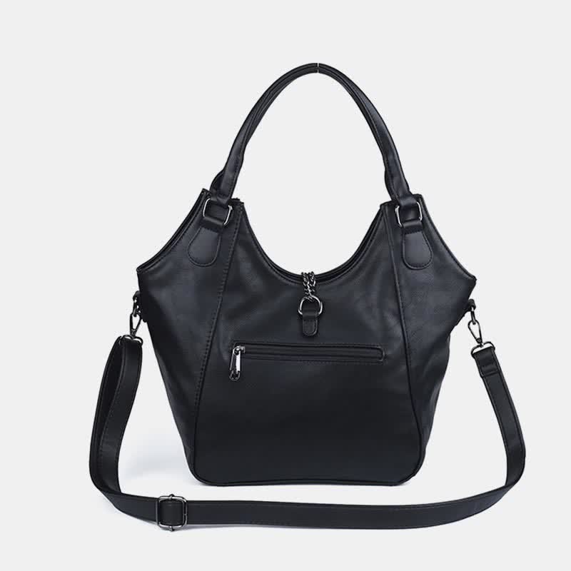 Hobo Bag für Damen mit Quaste, Damenhandtasche aus Leder, Umhängetasche