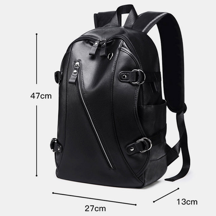 Multifunktionaler Diebstahlschutz-Lederrucksack mit großer Kapazität und USB-Ladeanschluss