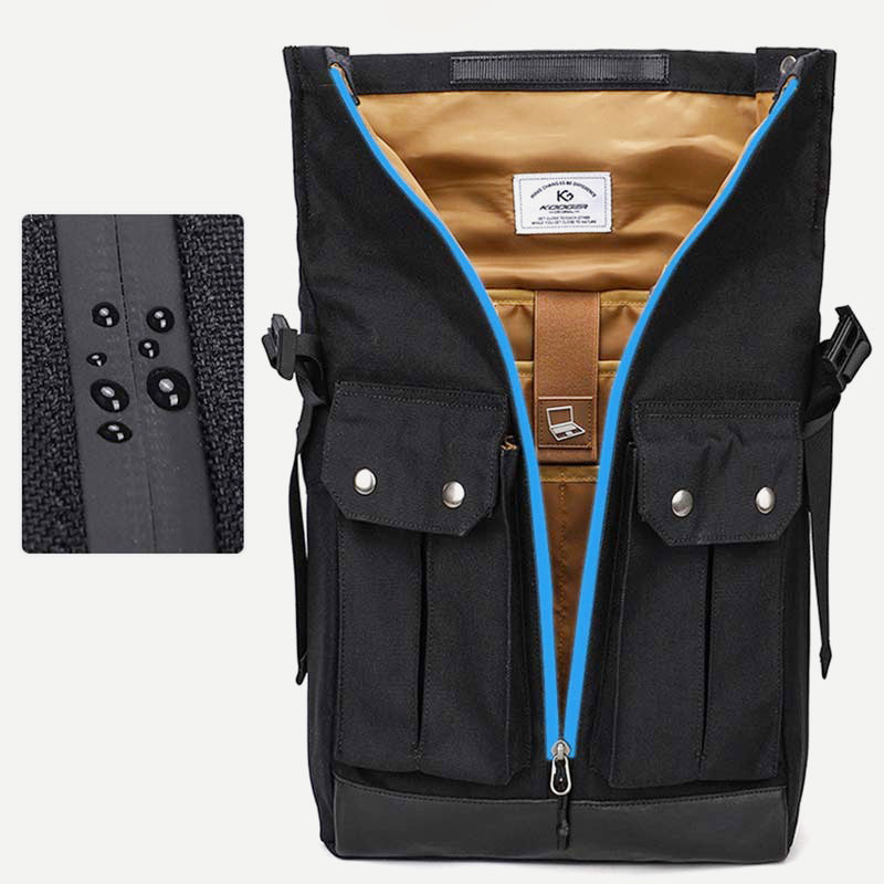 wasserdichter Business-Rucksack für Herren mit mehreren Taschen, geräumiger, geräumiger Laptop-Rucksack