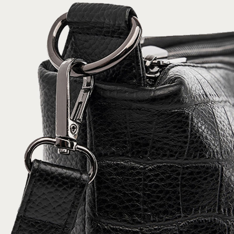 Einfache Umhängetasche für Damen mit Krokodildruck, Retro-Tagestasche