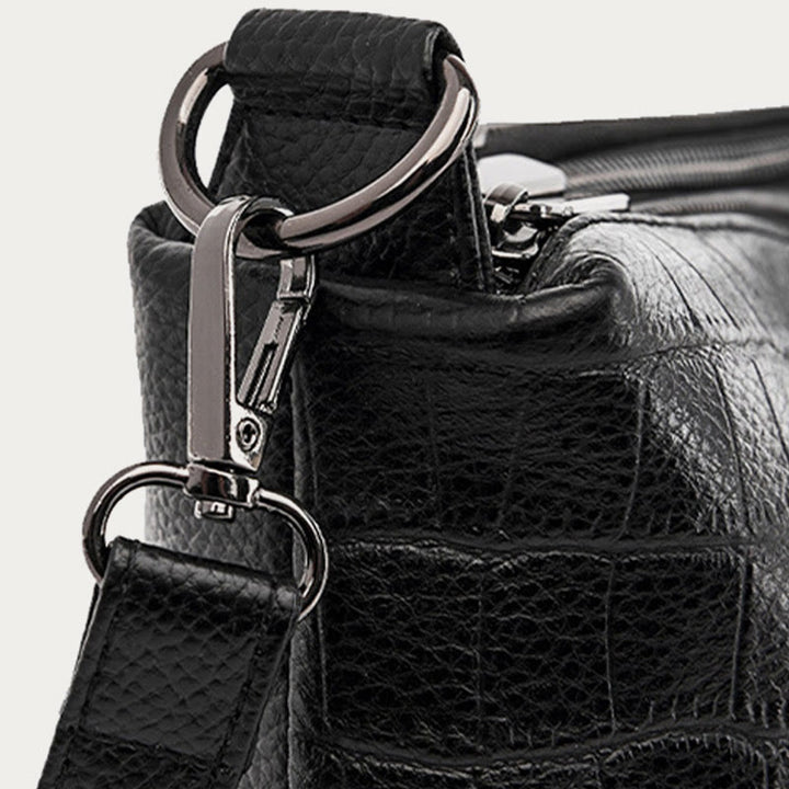 Einfache Umhängetasche für Damen mit Krokodildruck, Retro-Tagestasche