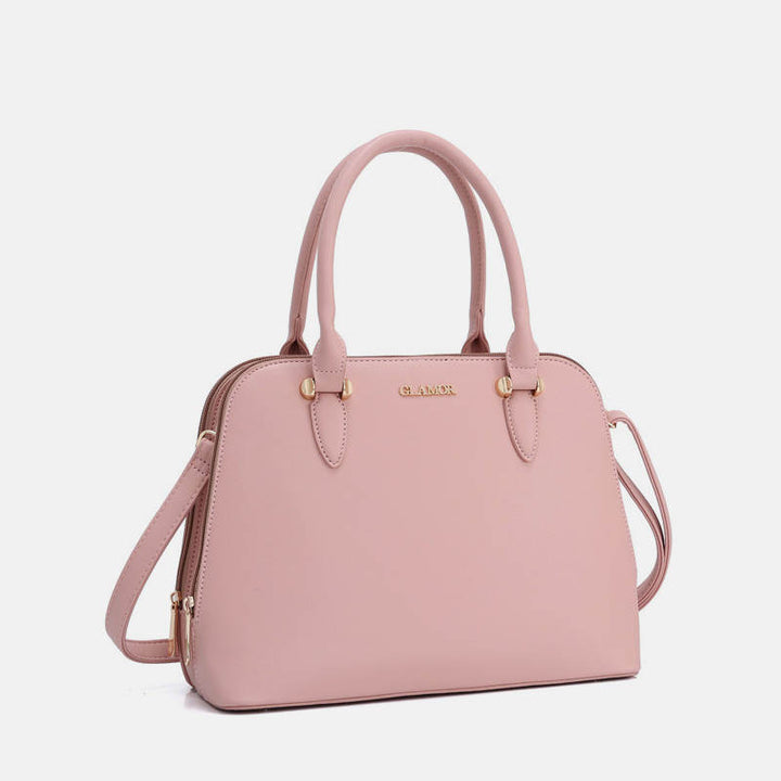 Solide Multi-Carry-Handtasche mit Muschel-Print