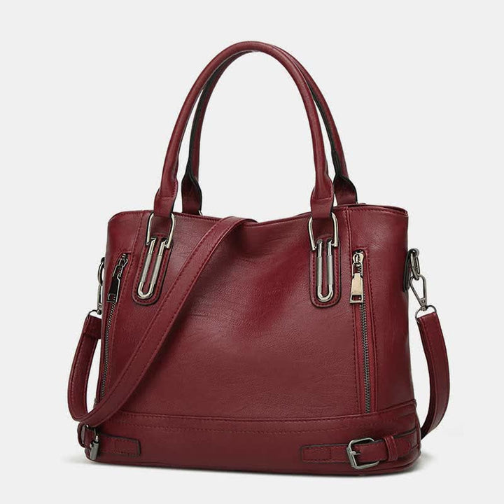Einkaufstasche aus Kunstleder für Damen, Handtasche, Schultertasche, Umhängetasche