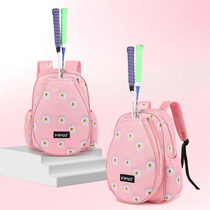 Badminton-Rucksack für Teenager mit Blumendruck, Sportschlägertasche
