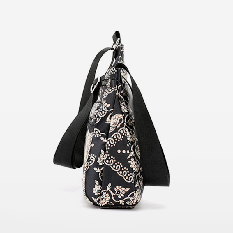 Umhängetasche für Damen aus Nylon mit Folk-Custom-Ethno-Druck