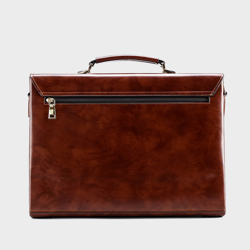 Messenger Bag für Herren, groß, Vintage, mit Schloss, Aktentasche