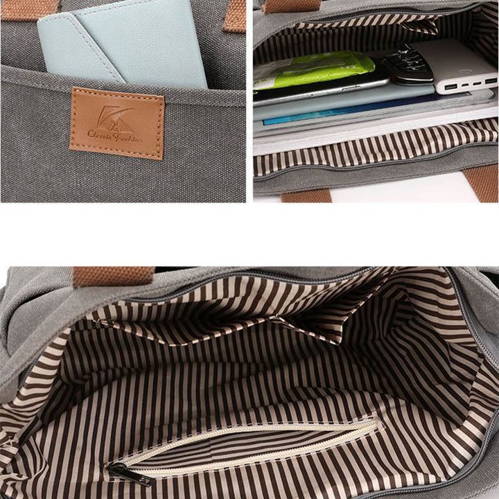 Damen Canvas Handtasche mit mehreren Taschen, wichtige Umhängetasche