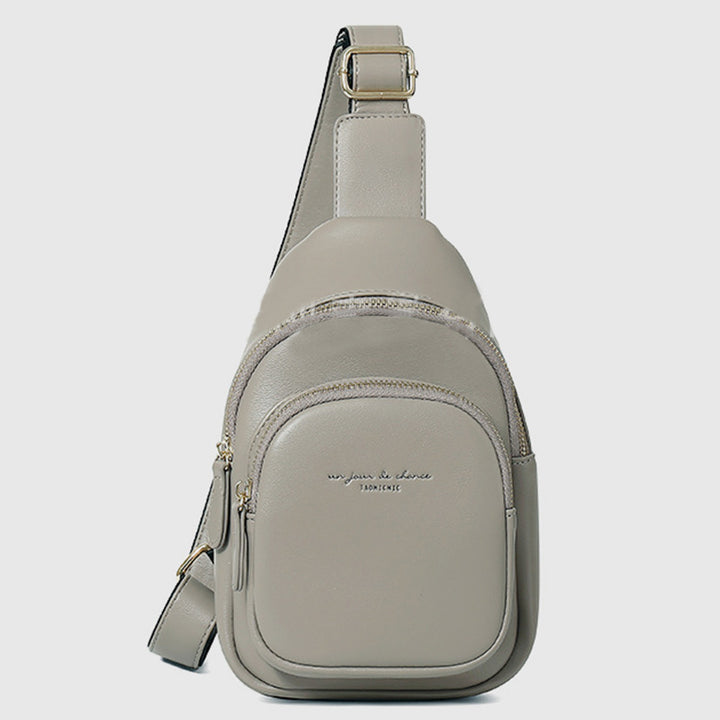 Sling-Rucksack, Brusttasche für Damen, kleine Umhängetasche aus Leder