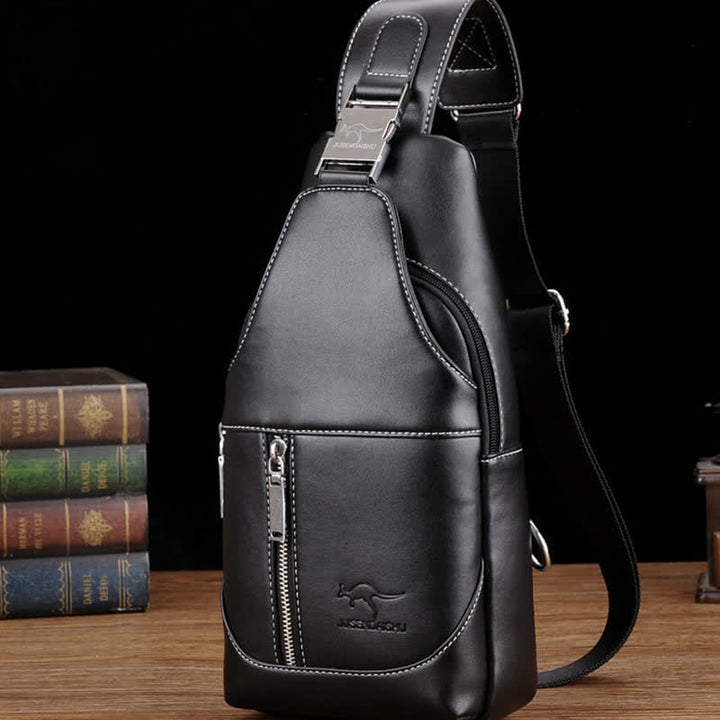 Männer Casual Reise Crossbody Brust Sling Tasche Ein Schultergurt