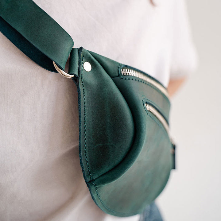 Gürteltasche für Damen und Herren, Outdoor, Hüfttasche mit Doppelreißverschluss, Brusttasche