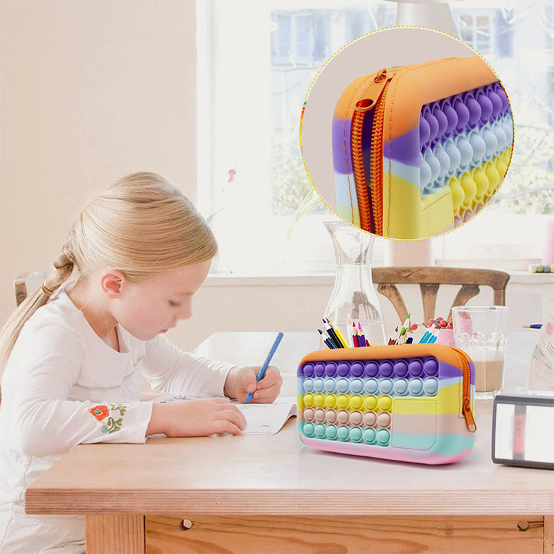 Silikon-Federmäppchen für die Schule von Kindern, multifunktionaler Aufbewahrungskoffer
